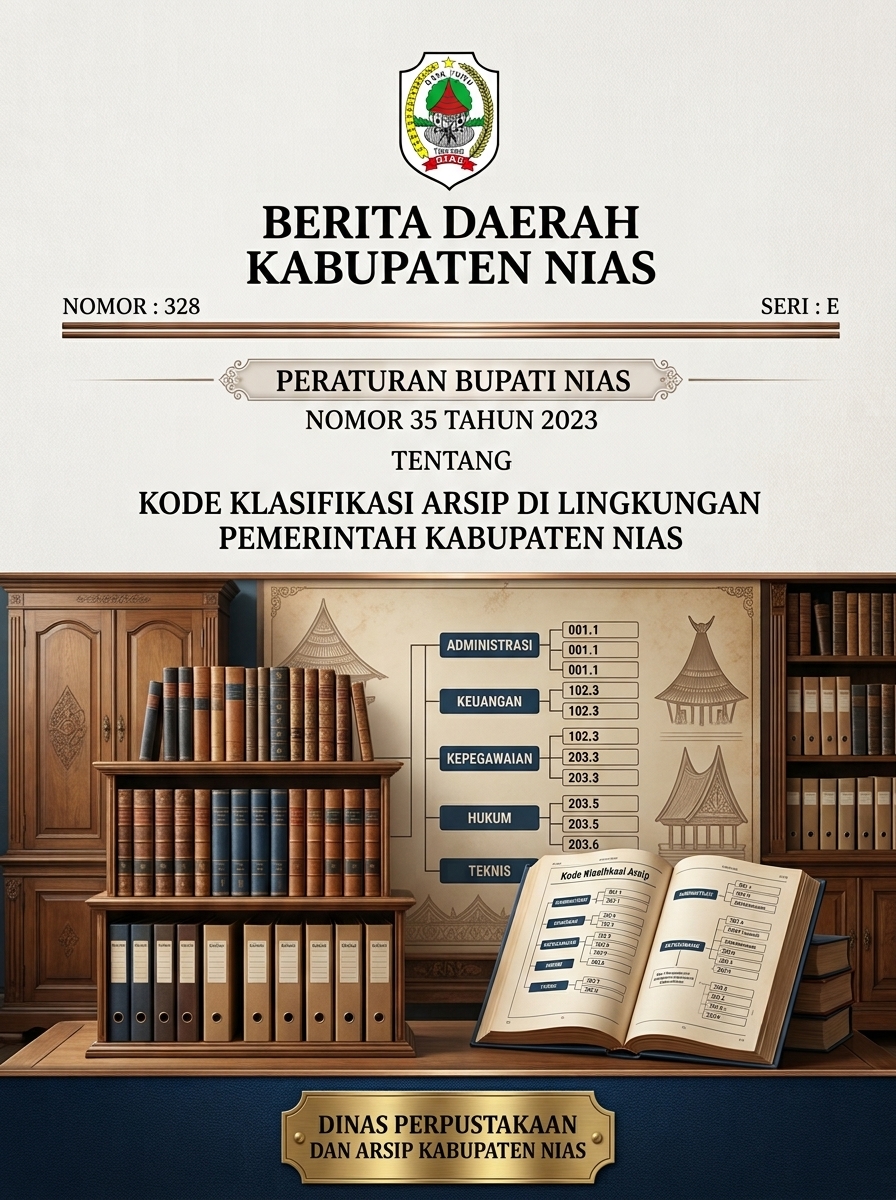 Peraturan Bupati Nias Nomor 35 Tahun 2023 Tentang Kode Klasifikasi Arsip Di Lingkungan Pemerintah Kabupaten Nias