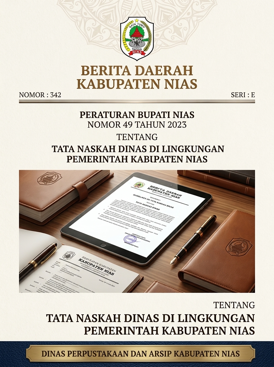 Peraturan Bupati Nias Nomor 49 Tahun 2023 Tentang Tata Naskah Dinas Di Lingkungan Pemerintah Kabupaten Nias